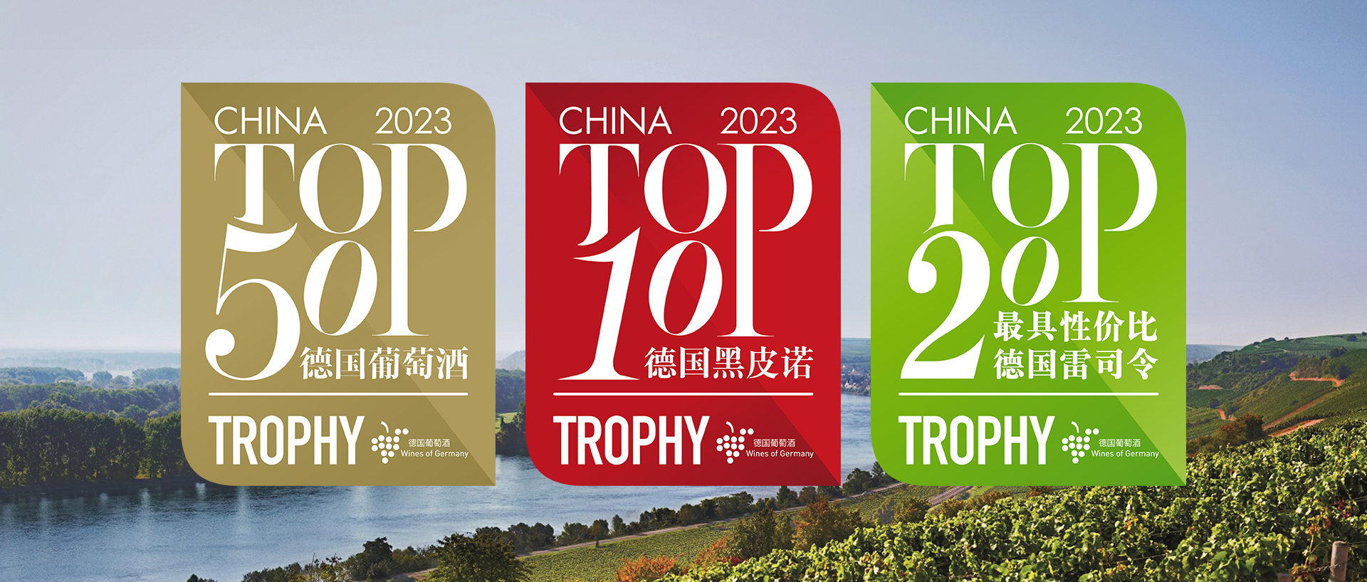 榜单发布 | 2023年度中国市场TOP50德国葡萄酒
